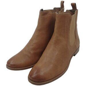 Frye Anna Chelsea Camel Ankle Boots Size 7.5 Leather Tan Pull On Classic Boho